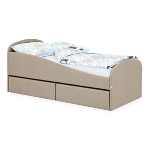 Кровать с ящиками Letmo 190х80 песочный (рогожка) в Твери