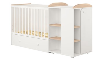 Детская кровать-шкаф с комодом POLINI Kids Ameli 800 Белый / Дуб пастельный, серия AMELI в Твери