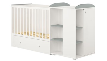 Детская кровать-шкаф с комодом POLINI Kids Ameli 800 Белый / Серый, серия AMELI в Твери