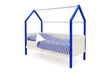 Детская кровать-домик «Svogen сине-белый» мягкая в Твери