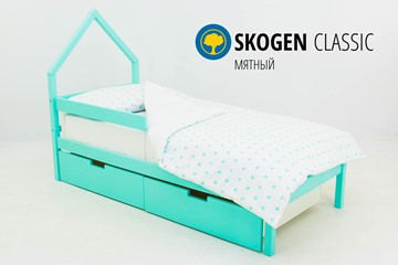 Кровать-домик мини Skogen мятная в Твери