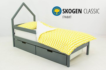 Кровать-домик в детскую мини Skogen графит в Твери