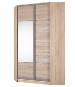 Угловой шкаф Аларти (YA-230х1250(602) (2) Вар. 2; двери D3+D4), с зеркалом в Твери