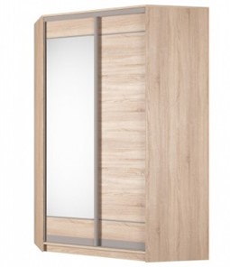 Угловой шкаф Аларти (YA-230х1400(602) (4) Вар. 5; двери D1+D2), с зеркалом в Твери