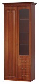 Шкаф со стеклянными дверцами Гармония-4, МЦН комбинированный в Твери