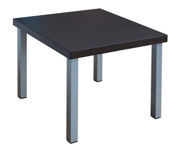 Квадратный столик Триада, венге/алюминий в Твери