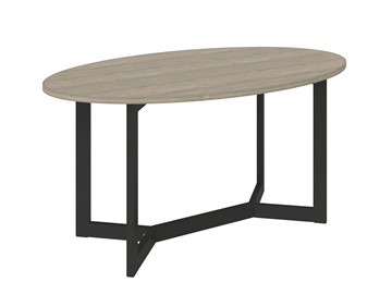 Овальный столик Триада-16Д, Черный/Натюрель в Твери