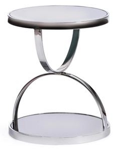 Стеклянный столик в зал GROTTO (mod. 9157) металл/дымчатое стекло, 42х42х50, хром в Твери