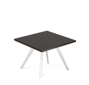 Журнальный столик SHT-S39 / SHT-TT 60/60 ЛДСП (венге луизиана/белый/патина серебро) в Твери