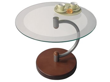 Стеклянный столик Дуэт 13Н (металлик средне-коричневый) в Твери