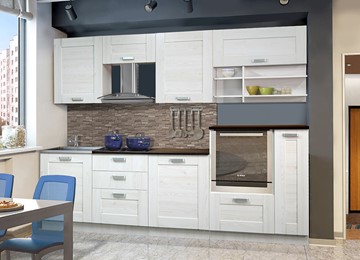 Кухонный гарнитур Квадро 2700, цвет Белая лиственница в Твери