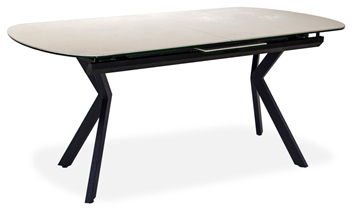 Керамический обеденный стол Шамони 1CX 140х85 (Oxide Avorio/Графит) в Твери