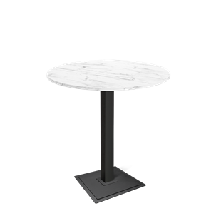 Маленький обеденный стол SHT-TU5-BS2/H110 / SHT-TT 90 ЛДСП (мрамор кристалл/черный) в Твери