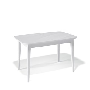 Кухонный стол раскладной Kenner 1200M (Белый/Стекло белое глянец) в Твери