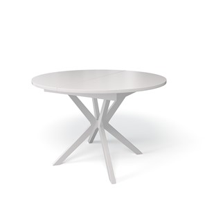 Круглый стол на кухню Kenner B1100 (Белый/Стекло белое сатин) в Твери