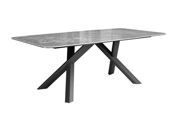 Керамический стол DikLine KS220 керамика Monsoon (серый глянец JA688) / опоры черные в Твери