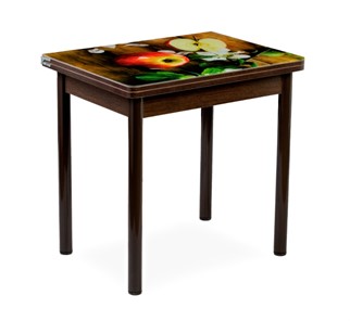 Кухонный пристенный стол СПА-02 СТФ, венге/фотопечать дерево/опоры коричневый в Твери