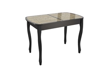 Стеклянный стол Экстра 2 цвет венге-арабика (1000х600х745) в Твери
