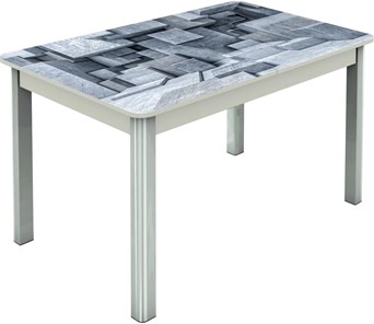 Раздвижной стол Гамбург исп.1 ноги метал. крашеные №23, Фотопечать (Текстура №74) в Твери