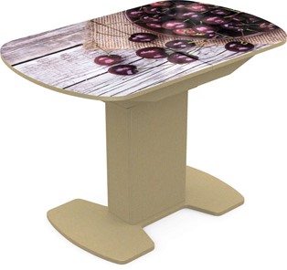 Кухонный стол раскладной Корсика исп. 1 Фотопечать (Фрукты №29) 1100(1415)*700 в Твери