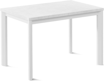 Мини-стол на кухню Нагано-1L (ноги металлические белые, белый цемент) в Твери