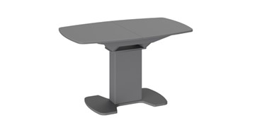 Кухонный стол раскладной Портофино (СМ(ТД)-105.02.11(1)), цвет Серое/Стекло серое матовое LUX в Твери