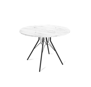 Круглый кухонный стол SHT-TU34-P / SHT-TT 90 ЛДСП (бетон чикаго светло-серый/мрамор кристалл) в Твери