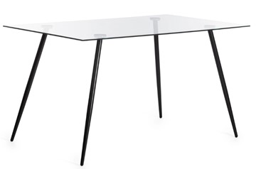 Стеклянный обеденный стол SOPHIA (mod. 5003) металл/стекло (8мм), 140x80x75, черный/прозрачный арт.19231 в Твери