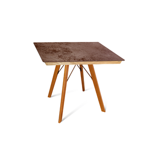 Керамический кухонный стол SHT-TU9/ТT8 60/60 (светлый орех/прозрачный лак/коричневая сепия) в Твери