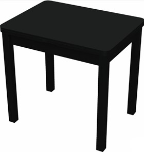 Кухонный стол раздвижной Бари дерево №8 (стекло черное/черный) в Твери