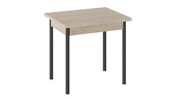 Кухонный стол раздвижной Родос тип 2 с опорой d40 (Черный муар/Дуб Сонома) в Твери