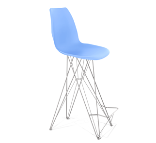 Барный стул SHT-ST29/S66 (голубой pan 278/хром лак) в Твери