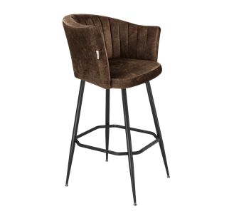Барный стул SHT-ST42-1 / SHT-S148 (кофейный трюфель/черный муар) в Твери