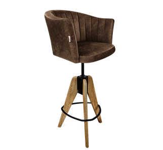 Барный стул SHT-ST42-1 / SHT-S92 (кофейный трюфель/браш.коричневый/черный муар) в Твери