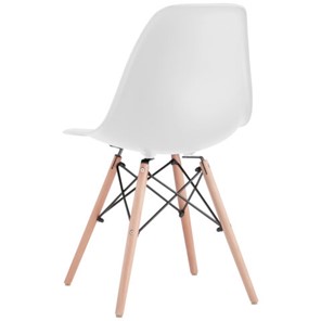 Комплект обеденных стульев 4 шт. BRABIX "Eames CF-010", пластик белый, опоры дерево/металл, 532630, 2033A в Твери