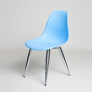 Обеденный стул derstuhl DSL 110 Milan Chrom (голубой) в Твери