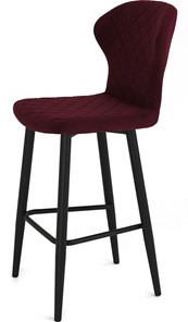 Обеденный стул Марио барный(Бордо Т175/ноги черные) в Твери