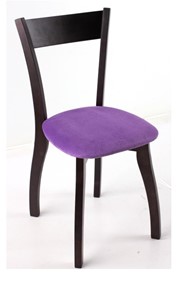 Обеденный стул Лугано каркас массив венге, велюр -  инфинити фиолетовый в Твери