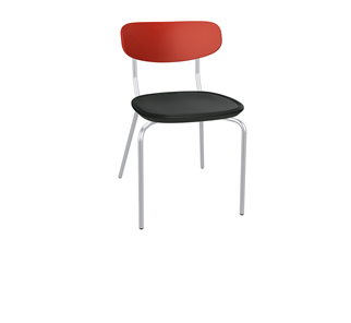 Кухонный стул SHT-ST85-2/SB85-2/S85M (красный/черный/хром лак) в Твери