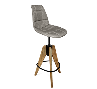 Барный стул SHT-ST29-C/S92 (пепельный/брашированный коричневый/черный муар) в Твери
