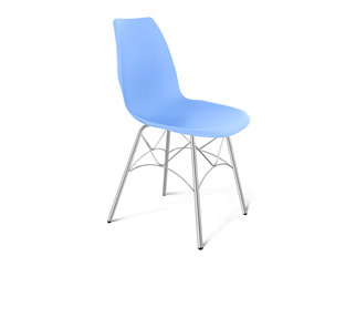 Кухонный стул SHT-ST29/S107 (голубой pan 278/хром лак) в Твери