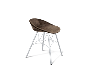 Обеденный стул SHT-ST19-SF1 / SHT-S100 (кофейный трюфель/хром лак) в Твери
