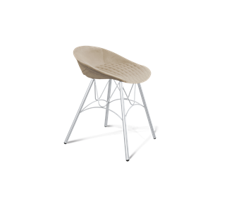 Обеденный стул SHT-ST19-SF1 / SHT-S100 (ванильный крем/хром лак) в Твери