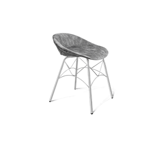 Обеденный стул SHT-ST19-SF1 / SHT-S107 (дымный/хром лак) в Твери