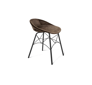 Обеденный стул SHT-ST19-SF1 / SHT-S107 (кофейный трюфель/черный муар) в Твери