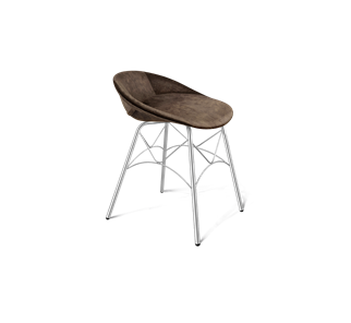 Обеденный стул SHT-ST19-SF1 / SHT-S107 (кофейный трюфель/хром лак) в Твери