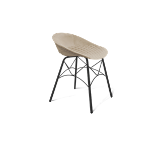Обеденный стул SHT-ST19-SF1 / SHT-S107 (ванильный крем/черный муар) в Твери