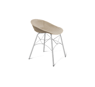 Обеденный стул SHT-ST19-SF1 / SHT-S107 (ванильный крем/хром лак) в Твери