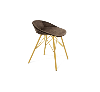 Обеденный стул SHT-ST19-SF1 / SHT-S37 (кофейный трюфель/золото) в Твери