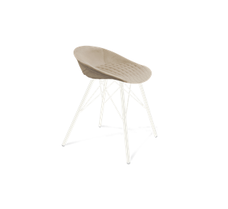 Обеденный стул SHT-ST19-SF1 / SHT-S37 (ванильный крем/белый муар) в Твери